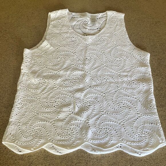 Crocheted Sweater Knit Tank Top - Picture 1 of 16